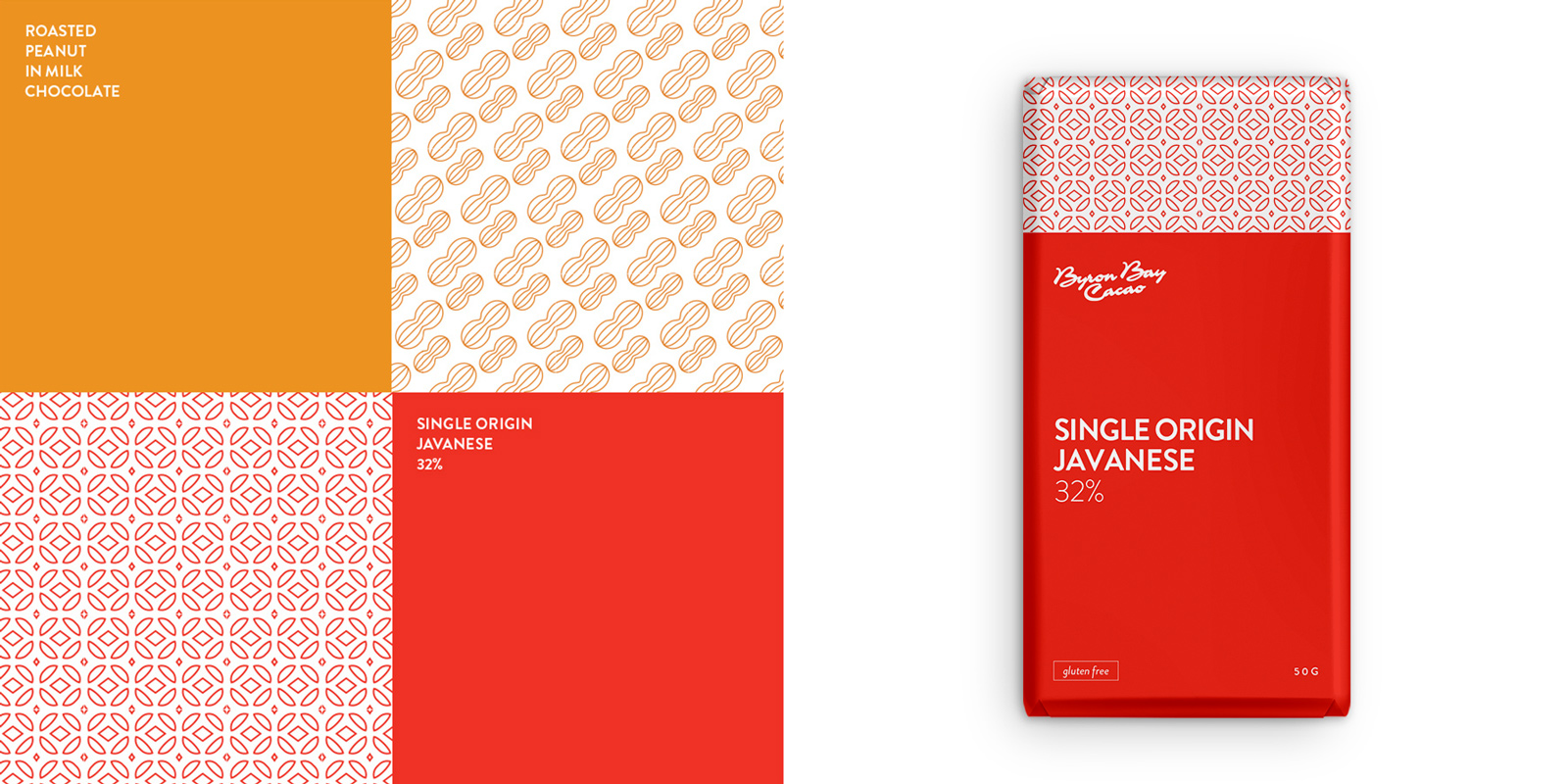 Byron Bay Cacao product packaging design by Kaliber Studio