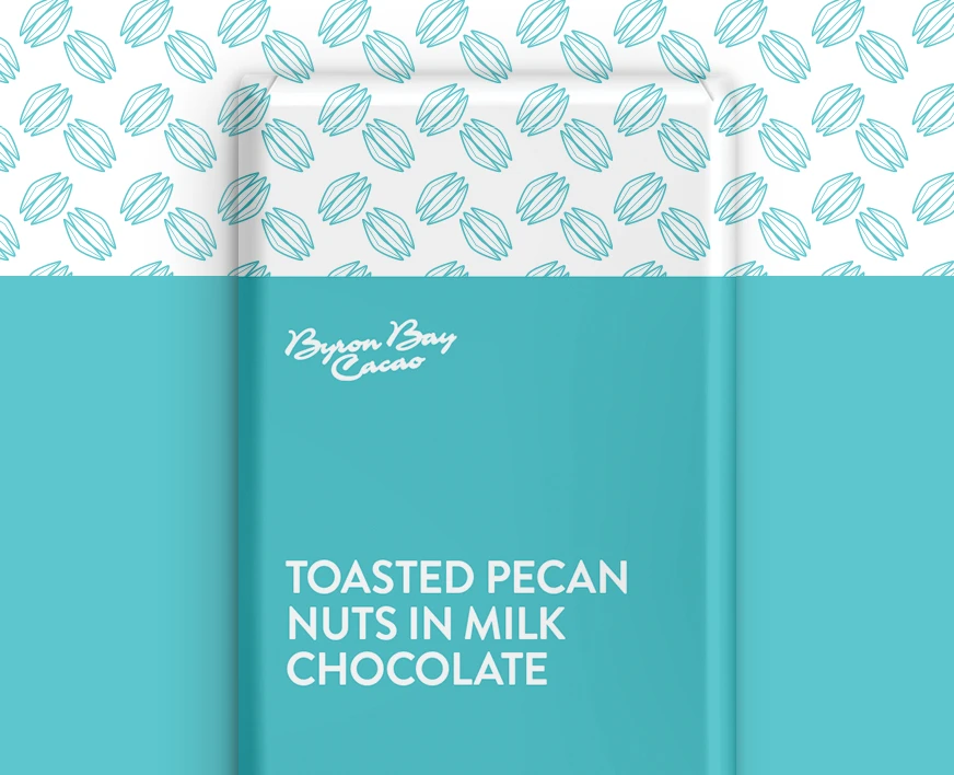 Byron Bay Cacao product packaging design by Kaliber Studio