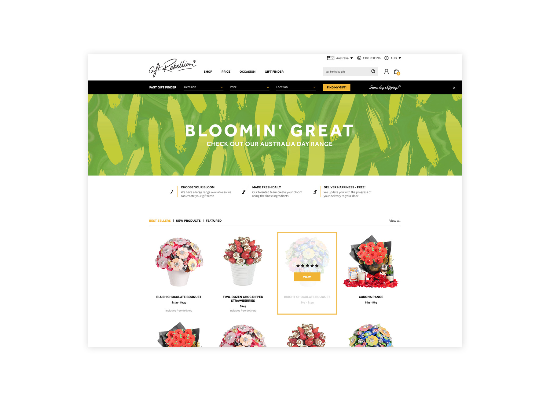 Edible Blooms responsive e commerce website design by Kaliber Studio