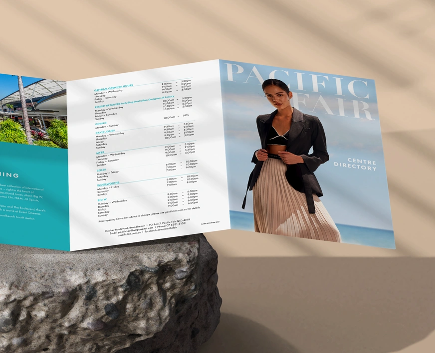 Pacific Fair centre directory designed by Kaliber Studio