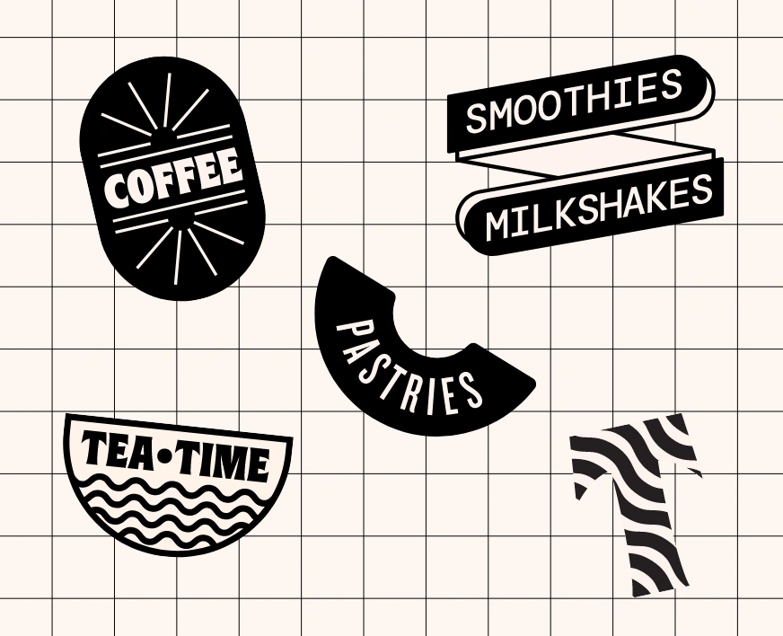 Thelma's Cafe & Bakery Graphic design elements by Kaliber Studio