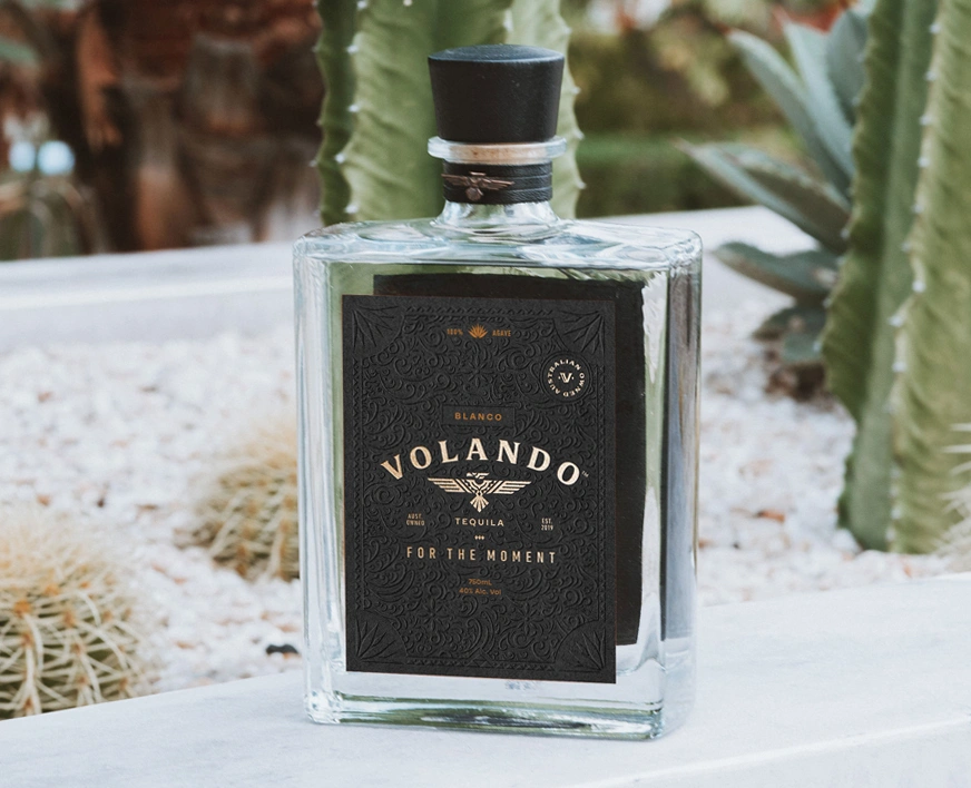 Volando Tequila product packaging design and lifestyle photography by Kaliber Studio